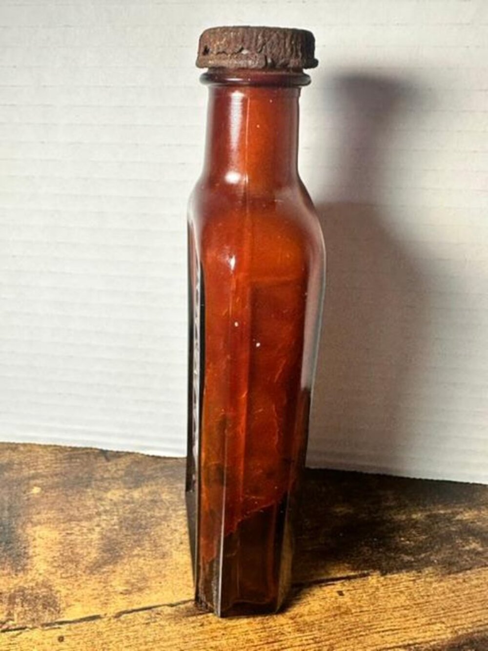 * Antique Buckley's Canadiol Mixture Medicine Bottle Amber Medicine Bottle - Picture 4 of 7